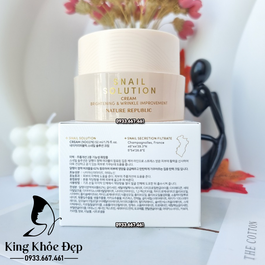Kem Dưỡng Da Nature Republic Snail Solution Cream