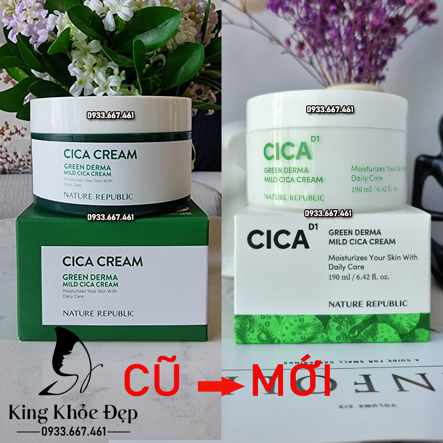 Kem Dưỡng Da Nature Republic Green Derma Mild Cica Cream