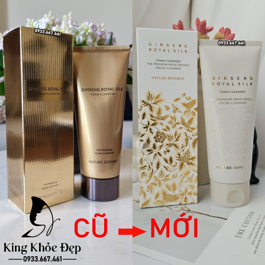 Sửa Rửa Mặt Nature Republic Ginseng Royal Silk Foam Cleanser