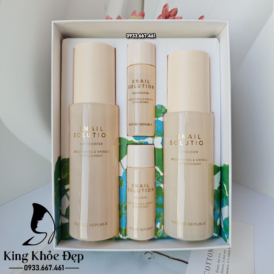 Bộ Dưỡng Da Nature Republic Snail Solution Skin Care Set