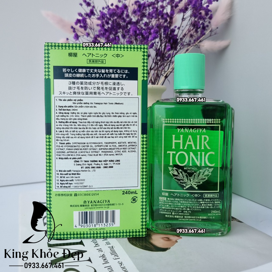 Tinh Dầu Bạc Hà Nhật Bản Yanagiya Hair Tonic 240ml
