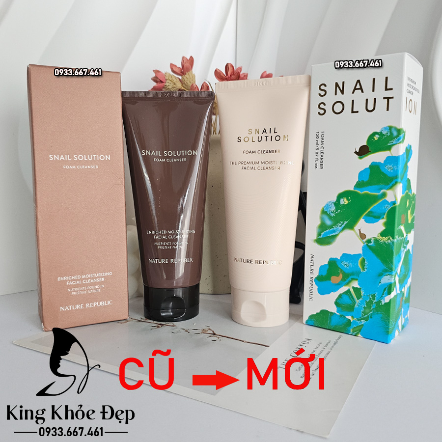  Sửa Rửa Mặt Nature Republic Snail Solution Foam Cleanser