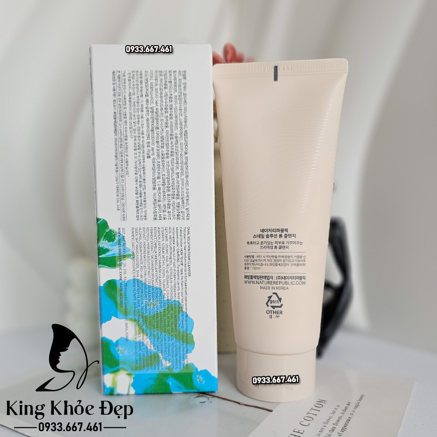  Sửa Rửa Mặt Nature Republic Snail Solution Foam Cleanser