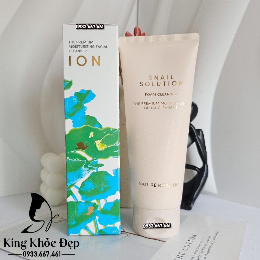  Sửa Rửa Mặt Nature Republic Snail Solution Foam Cleanser