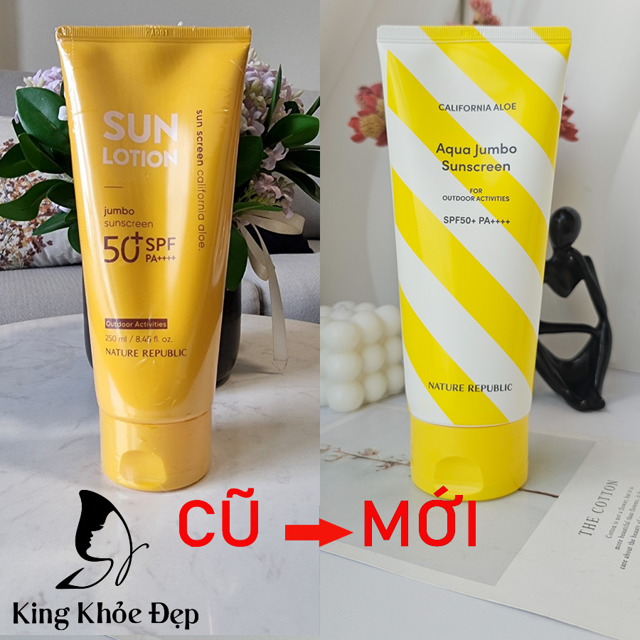 Kem Chống Nắng Nature Republic California Aloe Jumbo Sunscreen SPF50 +++