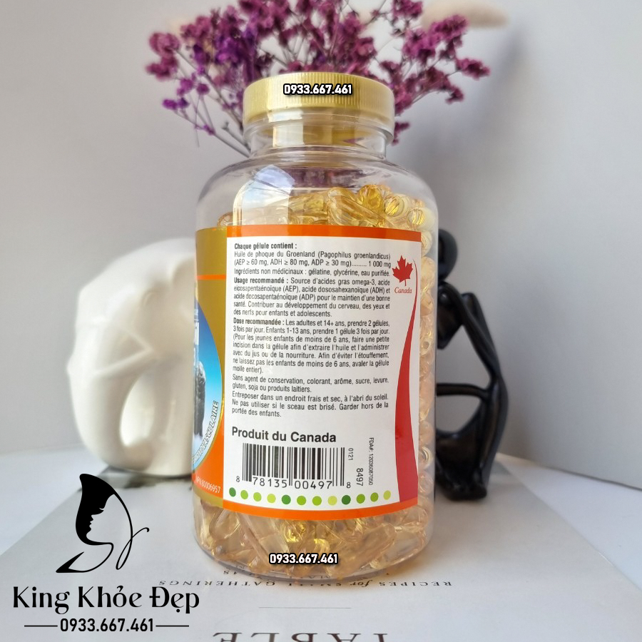 Dầu Hải Cẩu Seal Oil Omega-3 1000mg 320 Viên Chính Hãng BILL Natural Sources – Bổ Sung Omega-3 Tự Nhiên Cho Cơ Thể