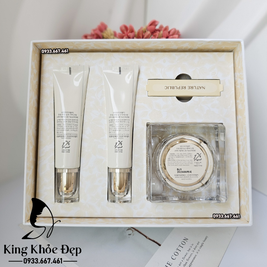 Kem Dưỡng Da Nature Republic Ginseng Royal Silk Watery Cream With Eye Cream Set – Bí Quyết Trẻ Hóa Toàn Diện