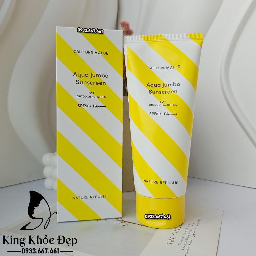 Kem Chống Nắng Nature Republic California Aloe Aqua Jumbo Sunscreen SPF50+ PA+++ – Bảo Vệ Da, Cấp Ẩm Mạnh Mẽ