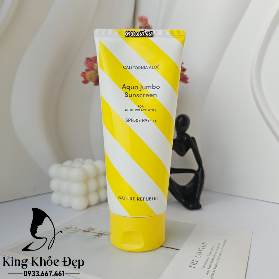 Kem Chống Nắng Nature Republic California Aloe Aqua Jumbo Sunscreen SPF50+ PA+++ – Bảo Vệ Da, Cấp Ẩm Mạnh Mẽ
