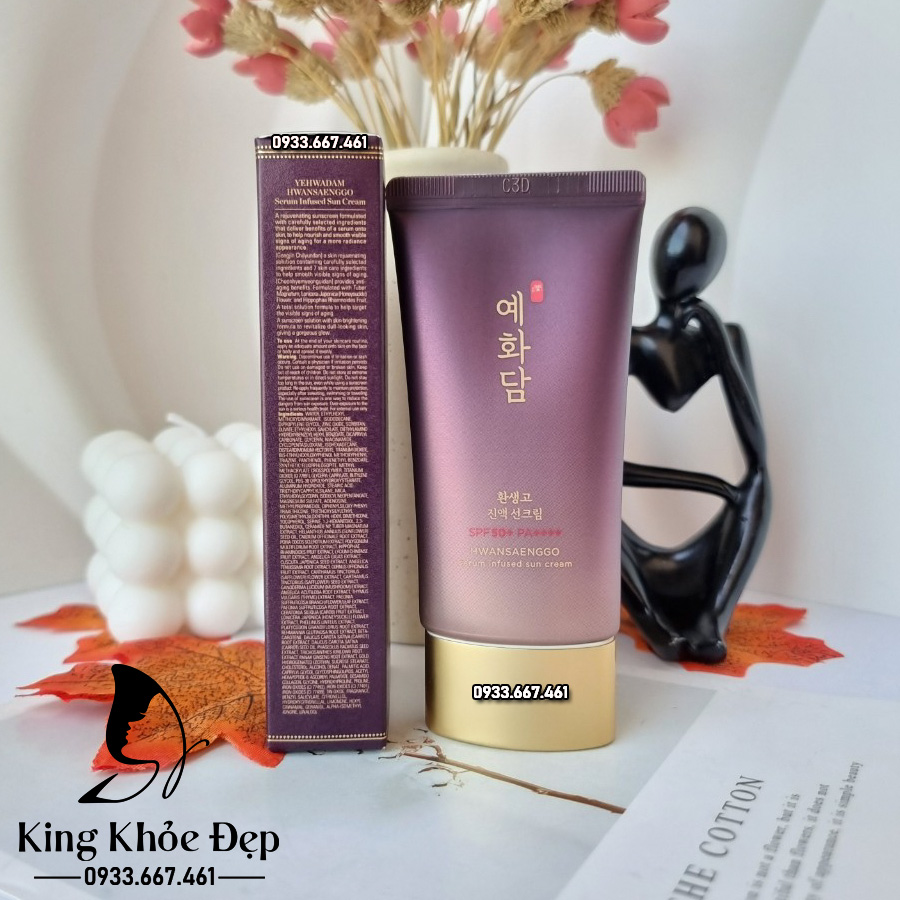 Kem Chống Nắng Yehwadam Hwansaenggo Serum Infused Sun Cream 50ml – Chống Nắng Kết Hợp Dưỡng Da Cao Cấp
