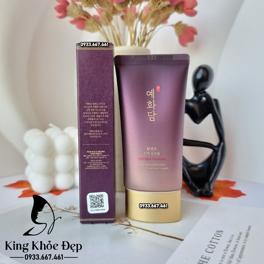 Kem Chống Nắng Yehwadam Hwansaenggo Serum Infused Sun Cream 50ml – Chống Nắng Kết Hợp Dưỡng Da Cao Cấp