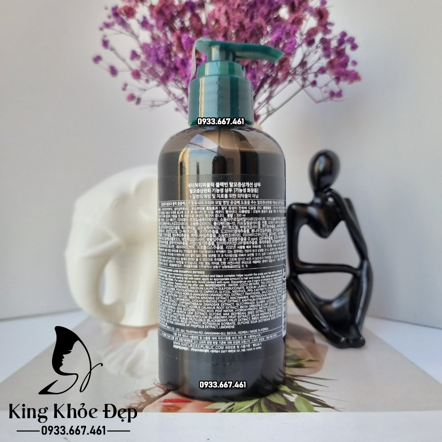  Dầu Gội Nature Republic Black Bean Anti Hair Loss Shampoo 300ml