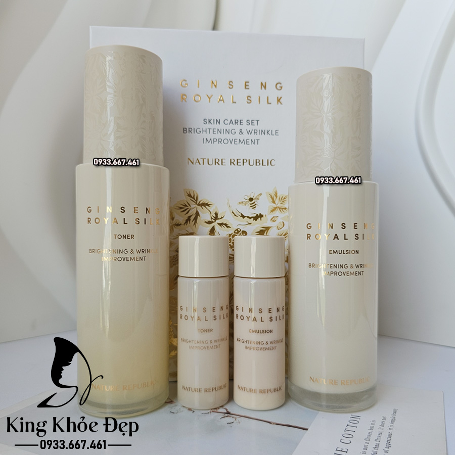 Bộ Dưỡng Da Nature Republic Ginseng Royal Silk Set – Dưỡng Da Sang Trọng, Trẻ Hóa Như Lụa