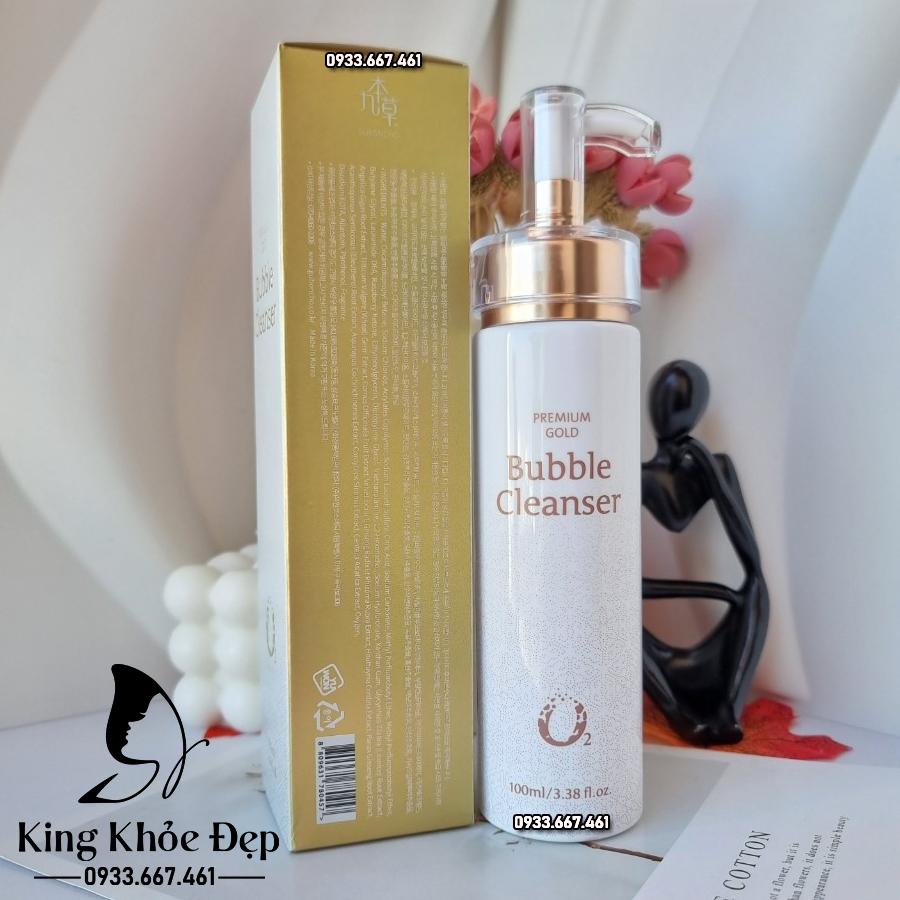 Sửa Rửa Mặt Guboncho Premium Gold O2 Bubble Cleanser – Thải Độc, Làm Sạch Sâu, Da Sáng Mịn Tức Thì