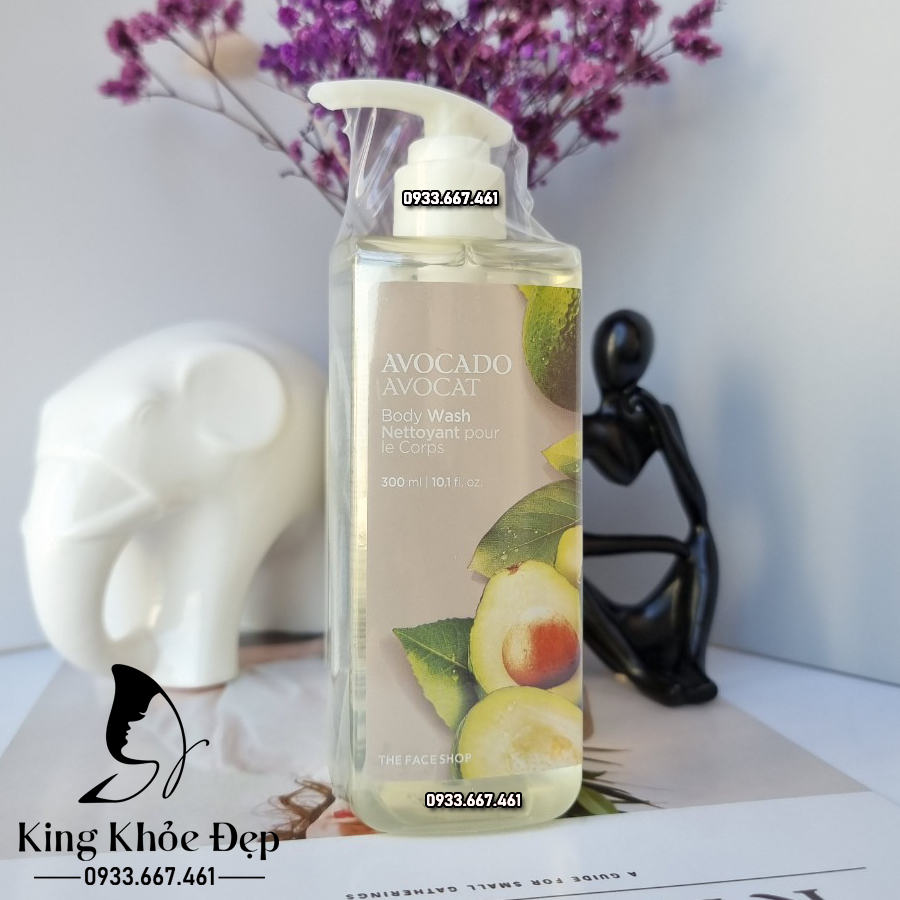 Sữa Tắm Bơ Dưỡng Ẩm Sâu The Face Shop Avocado Body Wash 300ml – Da Mềm Mịn Chuẩn Spa Tại Nhà