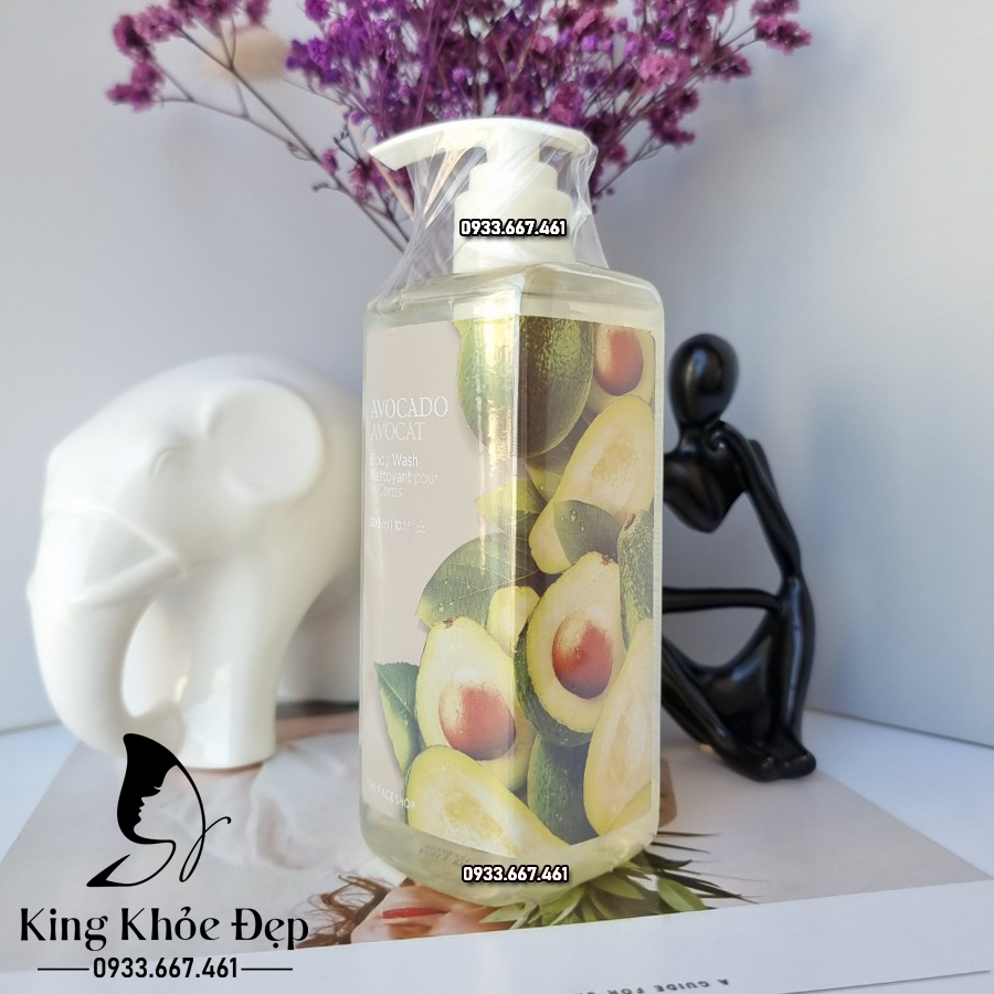 Sữa Tắm Bơ Dưỡng Ẩm Sâu The Face Shop Avocado Body Wash 300ml – Da Mềm Mịn Chuẩn Spa Tại Nhà