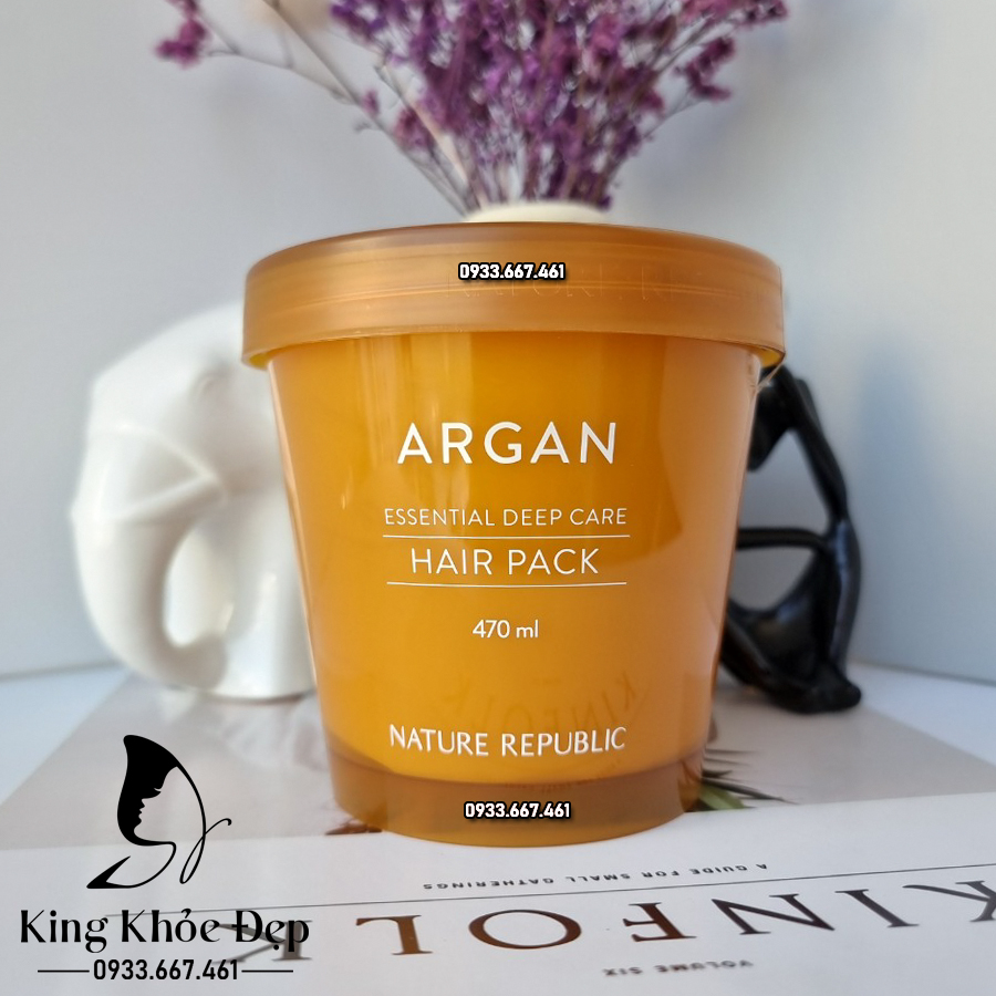 Kem Ủ Tóc Nature Republic Argan Essential Deep Care Hair Pack 470ml