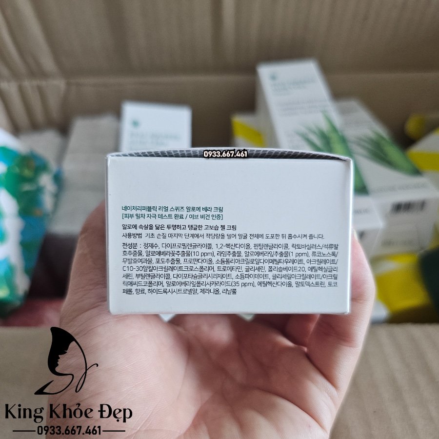 Kem Dưỡng Da Nature Republic Real Squeeze Aloe Vera Cream – Dịu Mát Làn Da, Cấp Ẩm Tức Thì