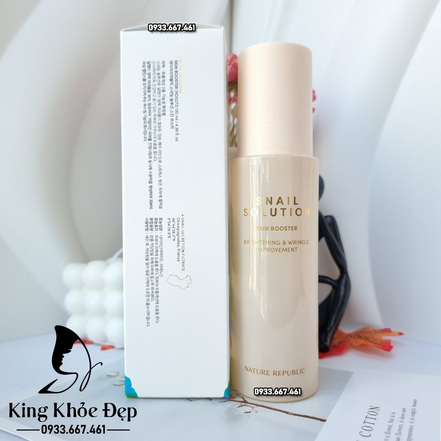 Nước Cân Bằng Nature Republic Snail Solution Skin Booster