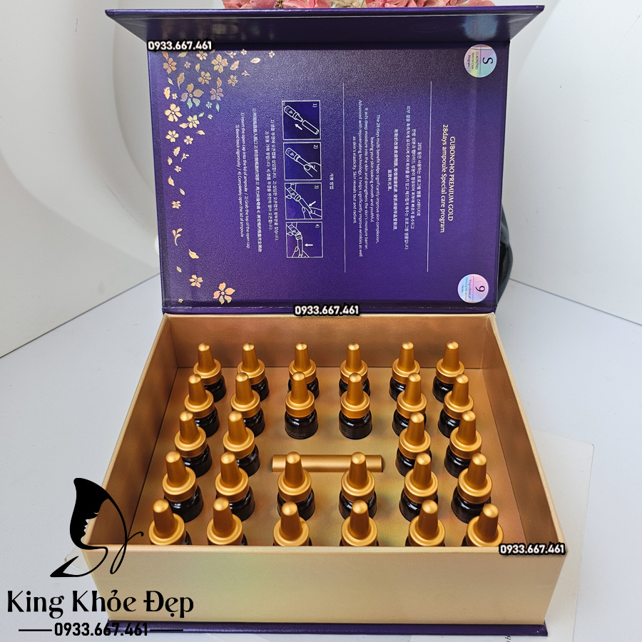 Tế Bào Gốc Guboncho Premium Gold 28 Days Ampoule Special Care Program - Dưỡng Da Chuyên Sâu 28 Ngày