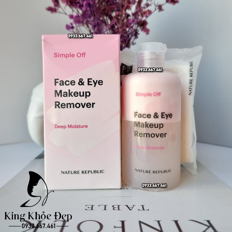 Nước Tẩy Trang Nature Republic Face & Eye Makeup Remover Deep Moisture