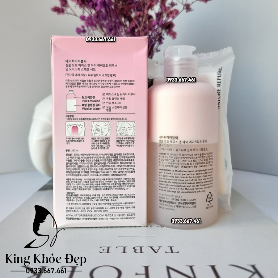 Nước Tẩy Trang Nature Republic Face & Eye Makeup Remover Deep Moisture
