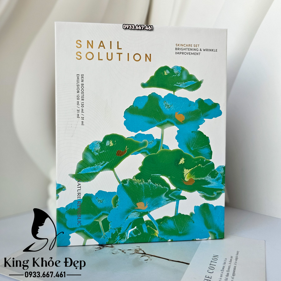 Bộ Dưỡng Da Nature Republic Snail Solution Set – Tái Sinh Làn Da, Trẻ Hóa Sáng Mịn Tự Nhiên