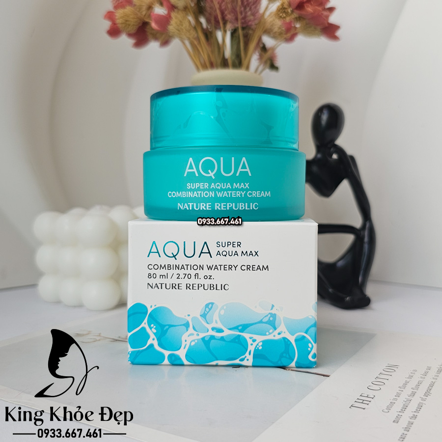 Kem Dưỡng Da Aqua Super Aqua Max Combination Watery Cream 80ml – Cấp Ẩm Dịu Mát, Căng Bóng Chuẩn Da Hàn