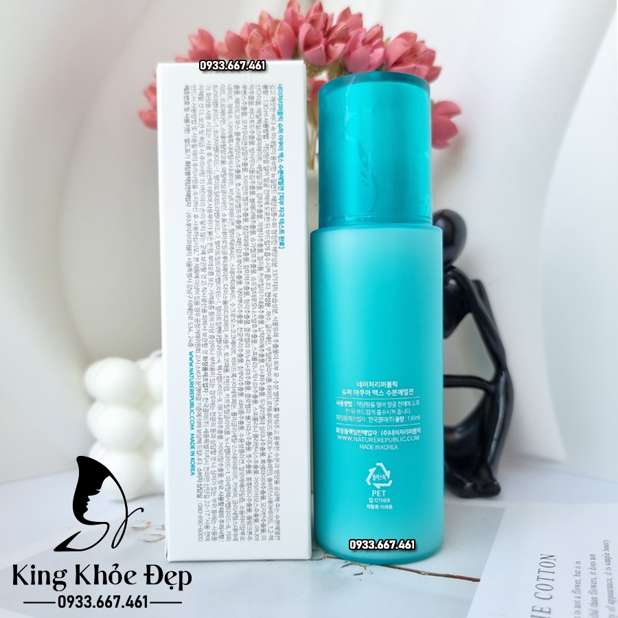 Sữa Dưỡng Nature Republic Aqua Super Aqua Max Watery Emulsion – Cấp Ẩm Dịu Nhẹ, Cho Làn Da Mịn Mượt Chuẩn Hàn