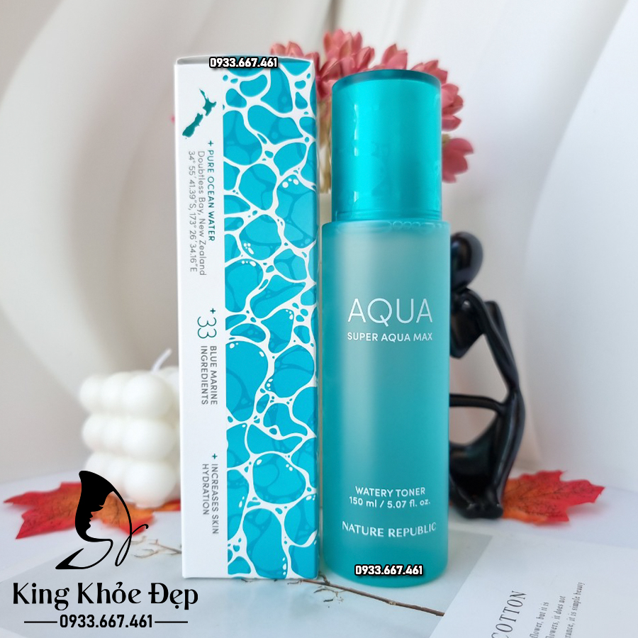 Nước Cân Bằng Nature Republic Aqua Super Aqua Max Watery Toner – Cấp Ẩm Sâu, Tươi Mát Chuẩn Da Hàn
