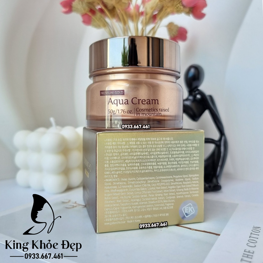 Kem Dưỡng Da Guboncho Premium Gold Aqua Cream – Cấp Ẩm Sâu, Da Mịn Màng Như Ngậm Nước