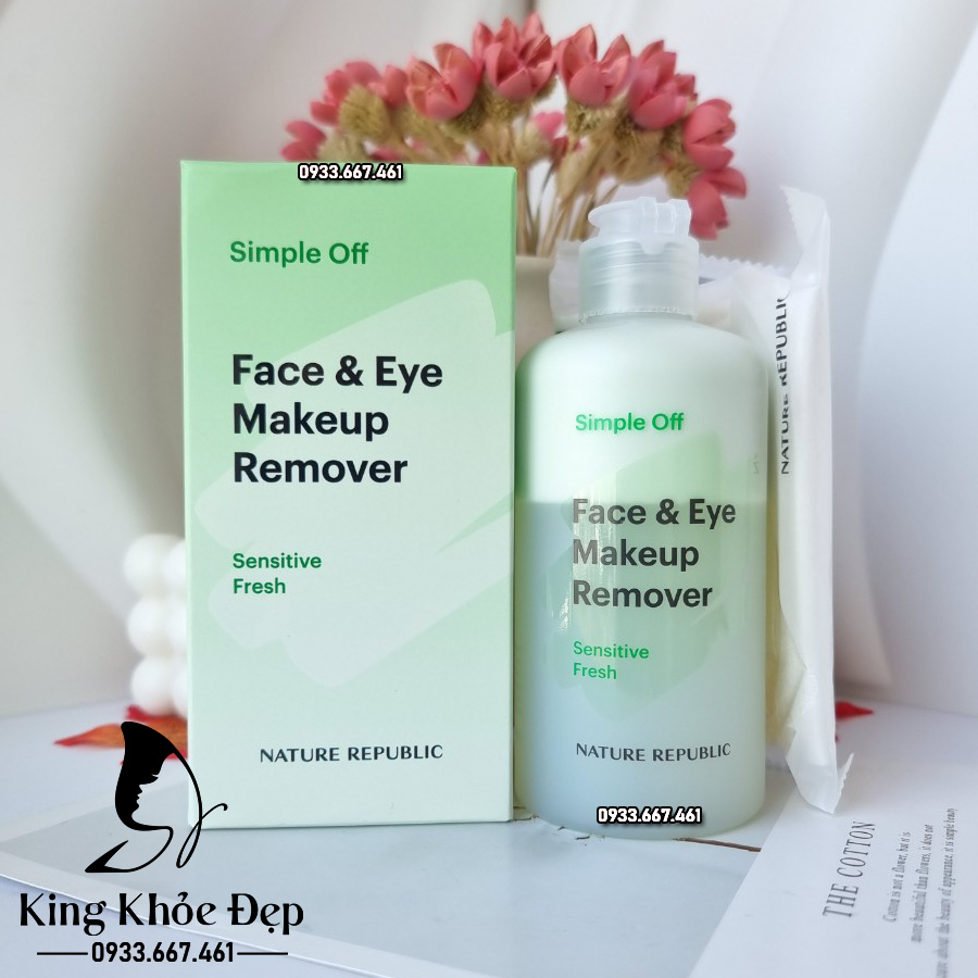 Nước Tẩy Trang Nature Republic Face & Eye Makeup Remover Sensitive Fresh
