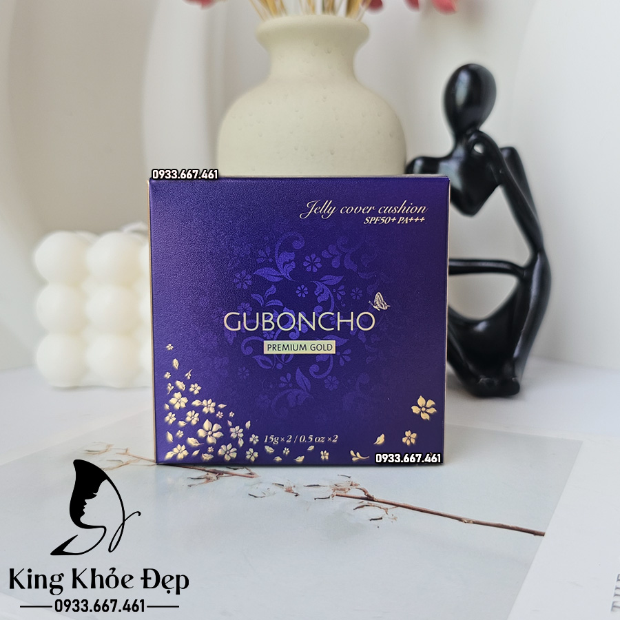 Phấn Nước Guboncho Premium Gold Jelly Cover CC Cushion – Che Phủ Hoàn Hảo, Bảo Vệ Da Tối Ưu