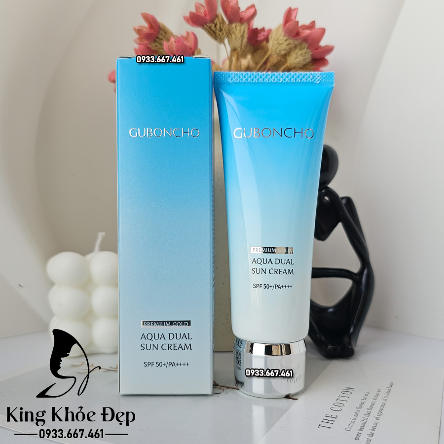 Kem Chống Nắng Guboncho Premium Gold Aqua Dual Sun Cream 50ml – Bảo Vệ & Dưỡng Ẩm Da Tối Ưu Mỗi Ngày