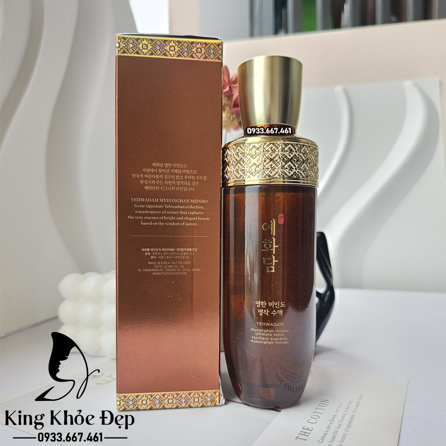 Nước Cân Bằng Yehwadam Myeonghan Miindo Ultimate Toner 160ml