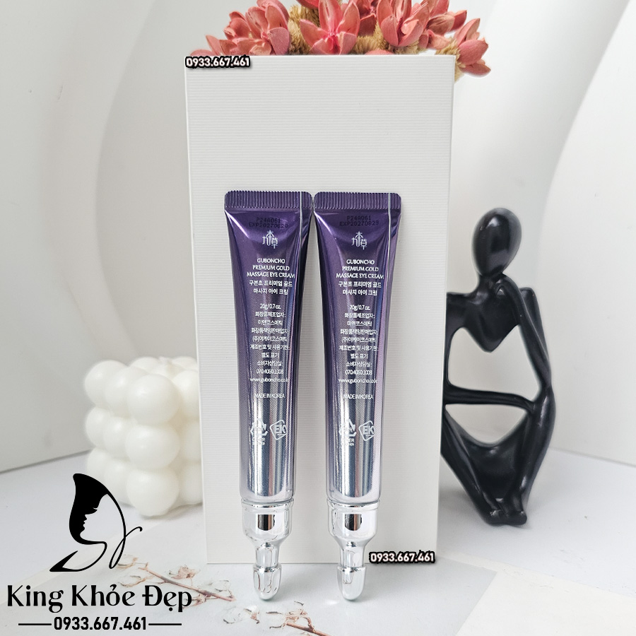 Kem Dưỡng Mắt Guboncho Premium Gold Massage Eye Cream 1+1 – Giảm Thâm, Xóa Nhăn, Săn Chắc Vùng Da Mắt