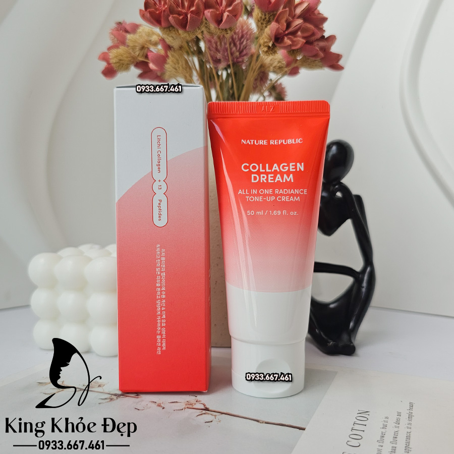 Kem Dưỡng Da Nature Republic Collagen Dream All In One Radiance Tone Up Cream – Sáng da, chống lão hóa, thay thế kem nền