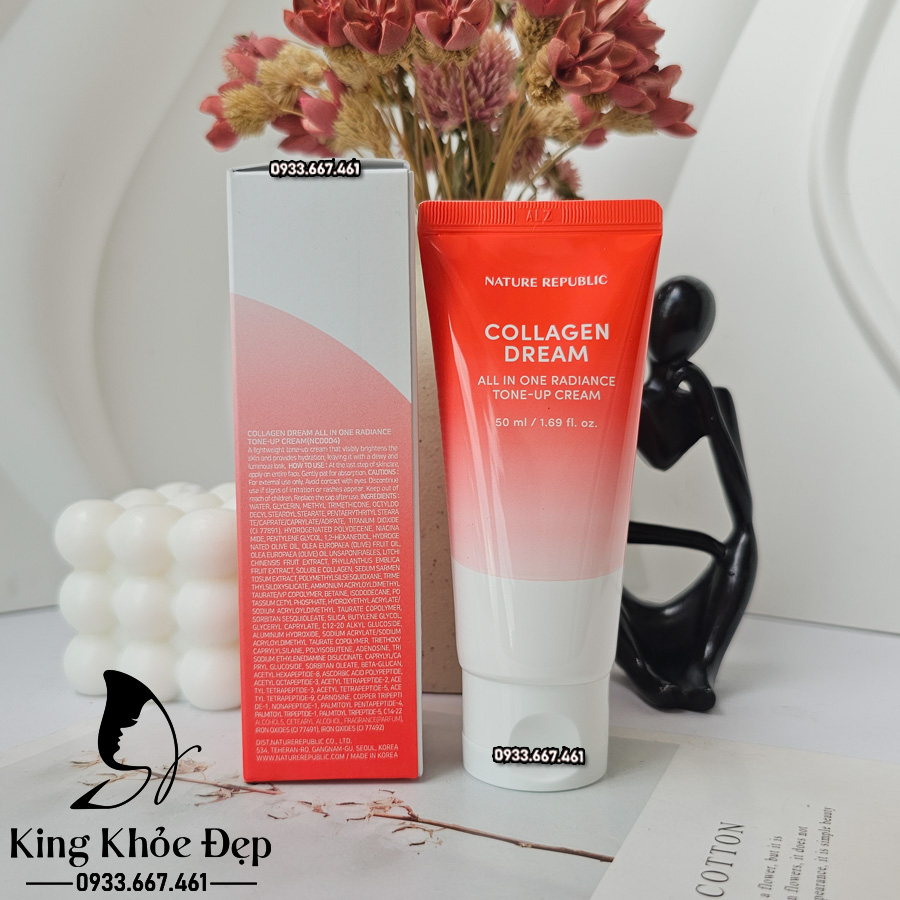 Kem Dưỡng Da Nature Republic Collagen Dream All In One Radiance Tone Up Cream – Sáng da, chống lão hóa, thay thế kem nền