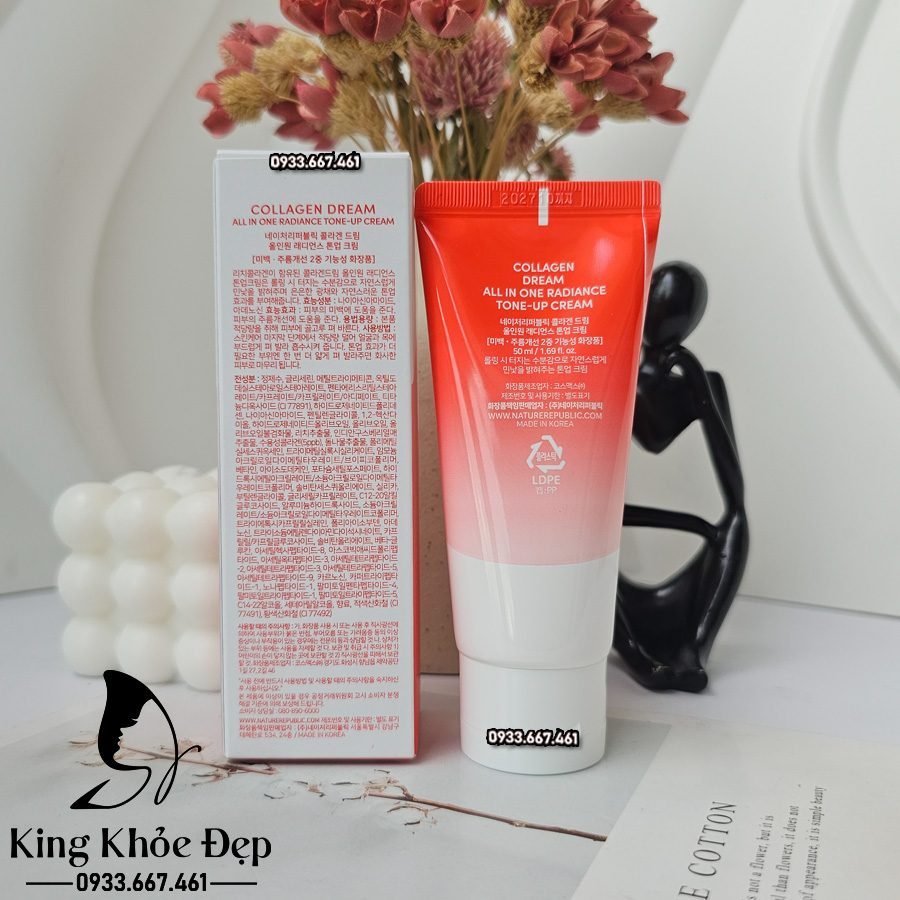 Kem Dưỡng Da Nature Republic Collagen Dream All In One Radiance Tone Up Cream – Sáng da, chống lão hóa, thay thế kem nền