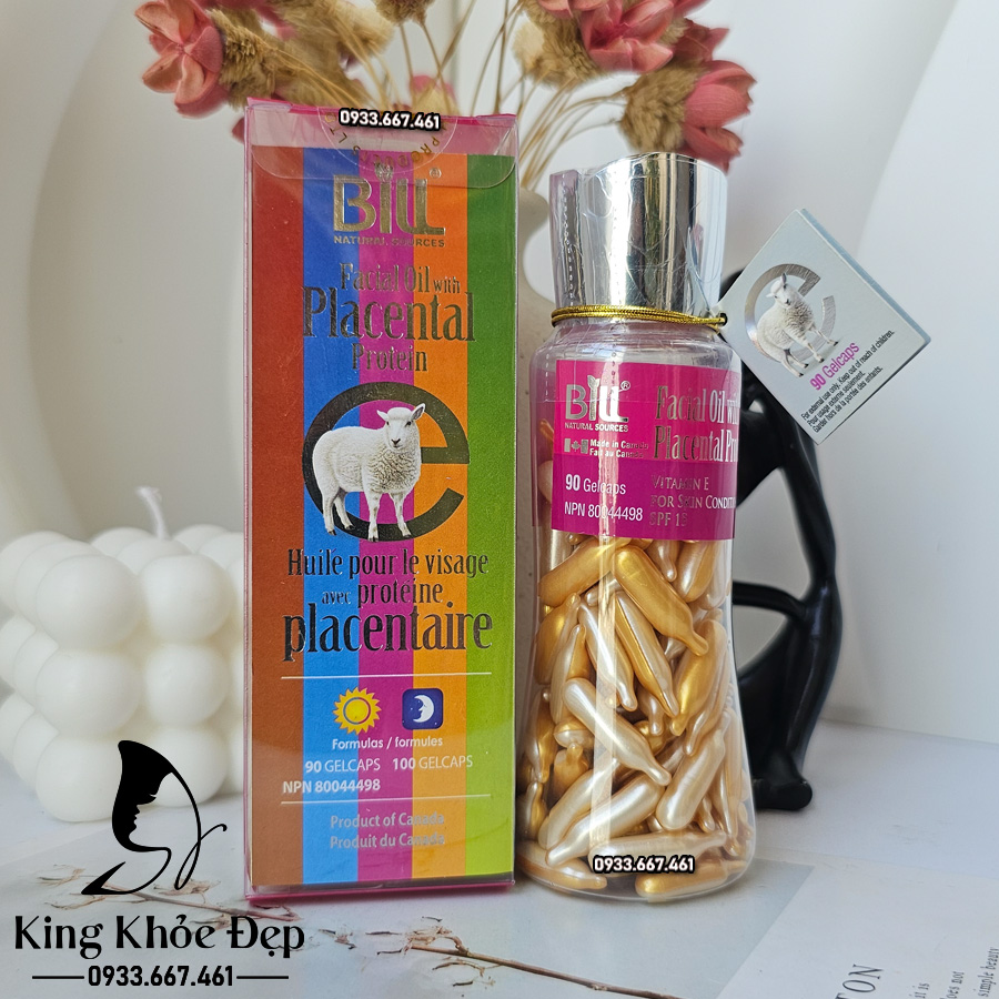 Viên Bôi Dưỡng Da Nhau Thai Cừu Và Vitamin E 10 Viên (Chống Nắng SPF/50)