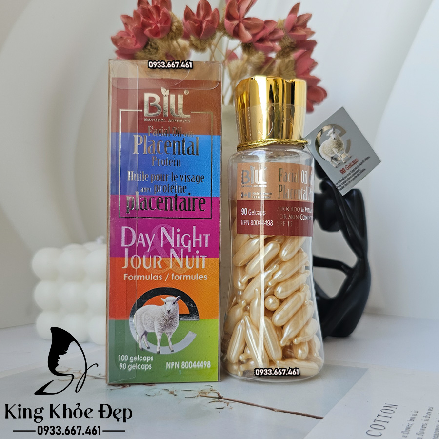 Viên Bôi Nhau Thai Cừu Bơ & Vitamin E 90 Viên SPF15 Chính Hãng Bill Natural Sources – Serum Viên Dưỡng Ẩm & Bảo Vệ Da