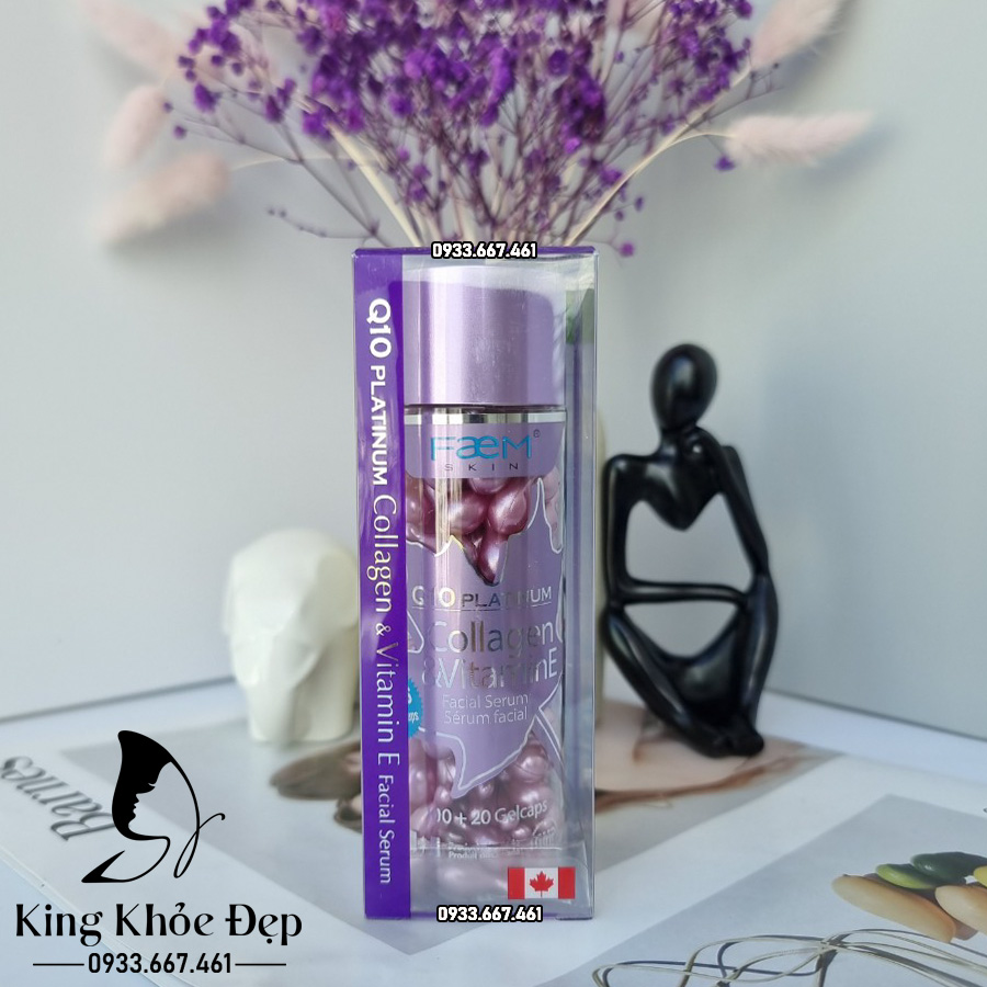 Viên Bôi Q10 Platinum Collagen & Vitamin E Facial Serum 120 Viên Chính Hãng Bill Natural Sources – Dưỡng Da Căng Bóng & Chống Lão Hóa Hiệu Quả
