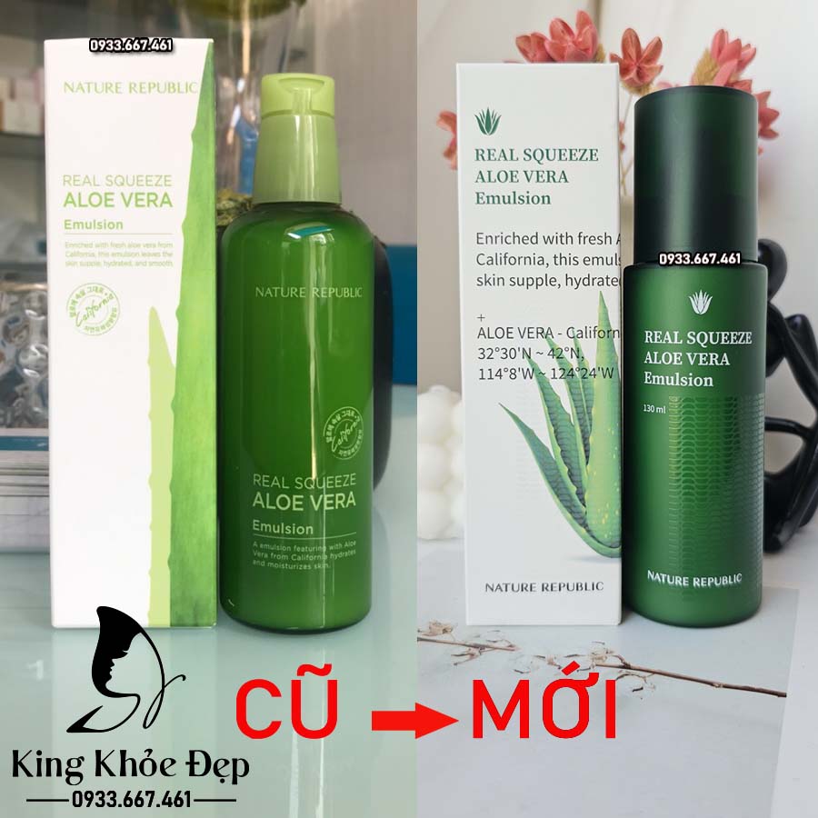 Sữa Dưỡng Nature Republic Real Squeeze Aloe Vera Emulsion