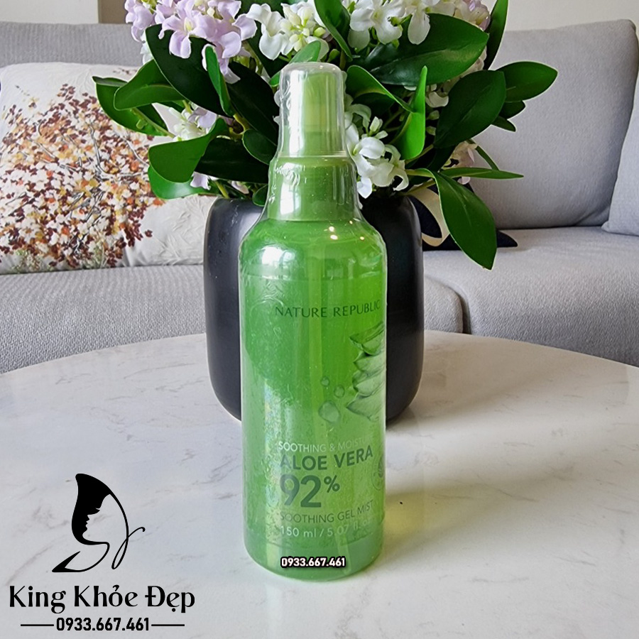 Xịt Khoáng Nature Republic Aloe Vera 92% Soothing Gel Mist