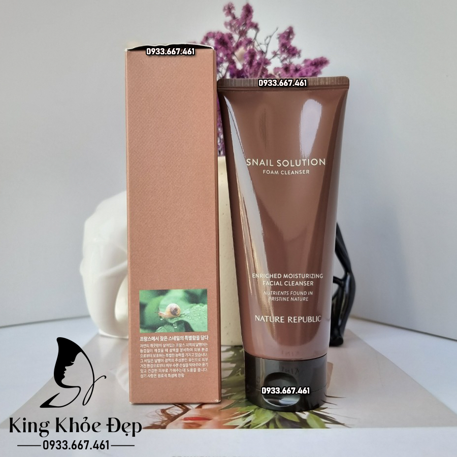 Sửa Rửa Mặt Nature Republic Snail Solution Foam Cleanser