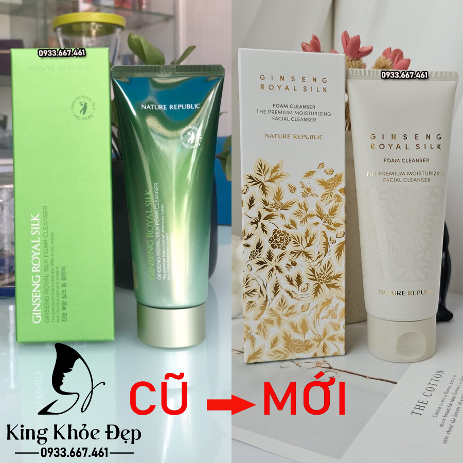 Sửa Rửa Mặt Nature Republic Ginseng Royal Silk Foam Cleanser