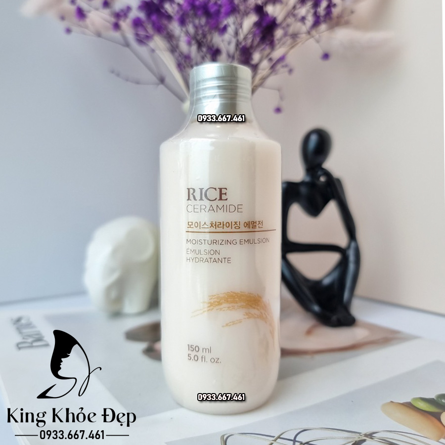 Sữa Dưỡng Rice Ceramide Moisturizing Emulsion 150ml – Dưỡng Ẩm Sâu, Khóa Nước Cho Làn Da Mịn Màng