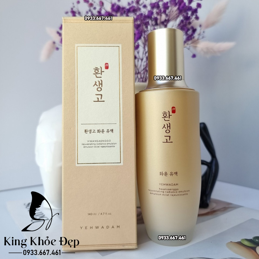 Sữa Dưỡng Yehwadam Hwansaenggo Rejuvenating Radiance Emulsion – Dưỡng Ẩm & Ngăn Ngừa Lão Hóa Từ Thảo Dược Đông Y