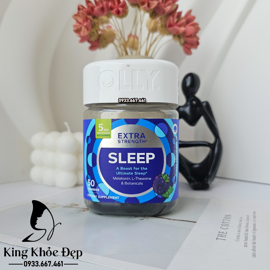 Kẹo Ngủ Olly Sleep Extra Strength 5MG 50 Viên – Giải Pháp Hỗ Trợ Giấc Ngủ Nhanh & Sâu Tự Nhiên Không Gây Nghiện!