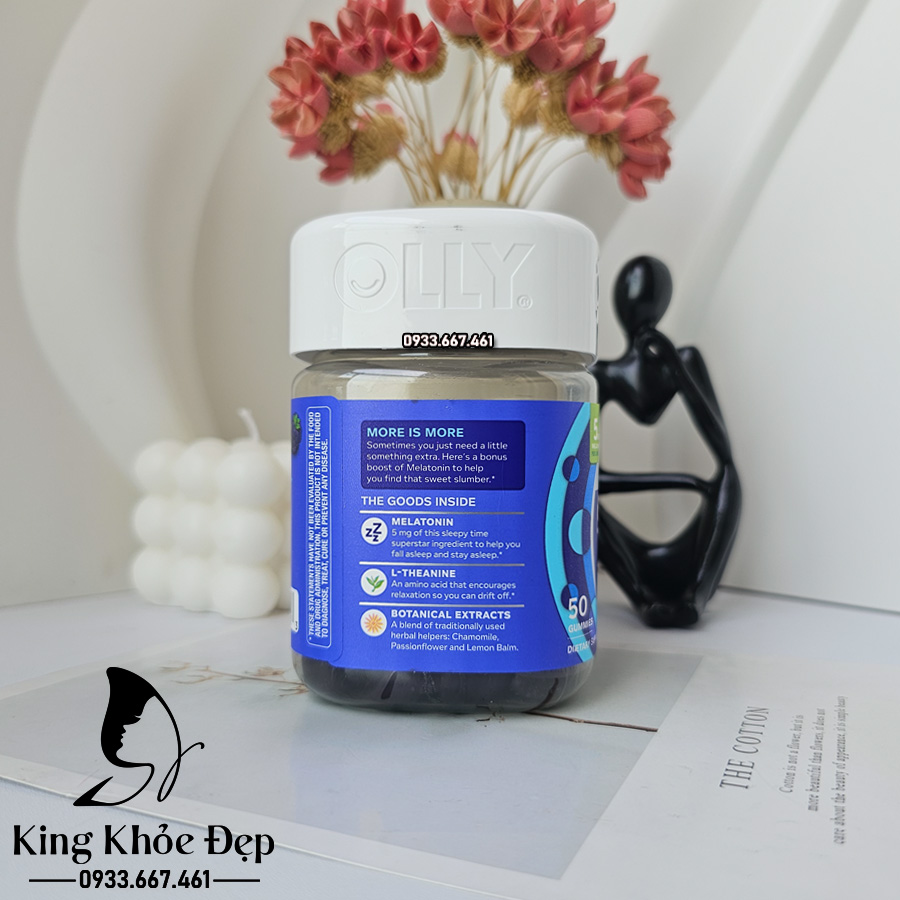 Kẹo Ngủ Olly Sleep Extra Strength 5MG 50 Viên – Giải Pháp Hỗ Trợ Giấc Ngủ Nhanh & Sâu Tự Nhiên Không Gây Nghiện!